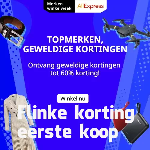 Ali Express topmerken tot wel 60% korting